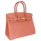 Hermès 30cm Birkin Terre Cuite Ostrich Gold Hardware