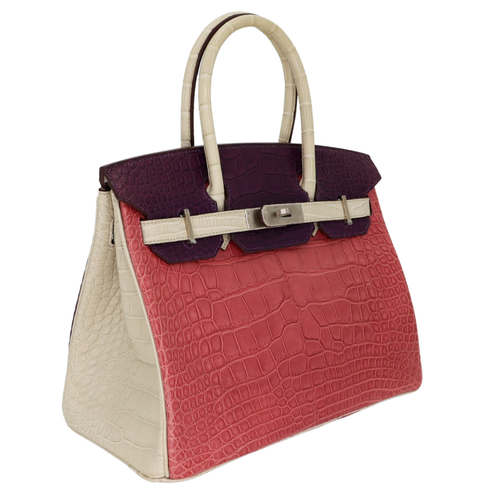 Hermès 30cm Birkin HSS Vanille/ Mimosa Matte Alligator Palladium