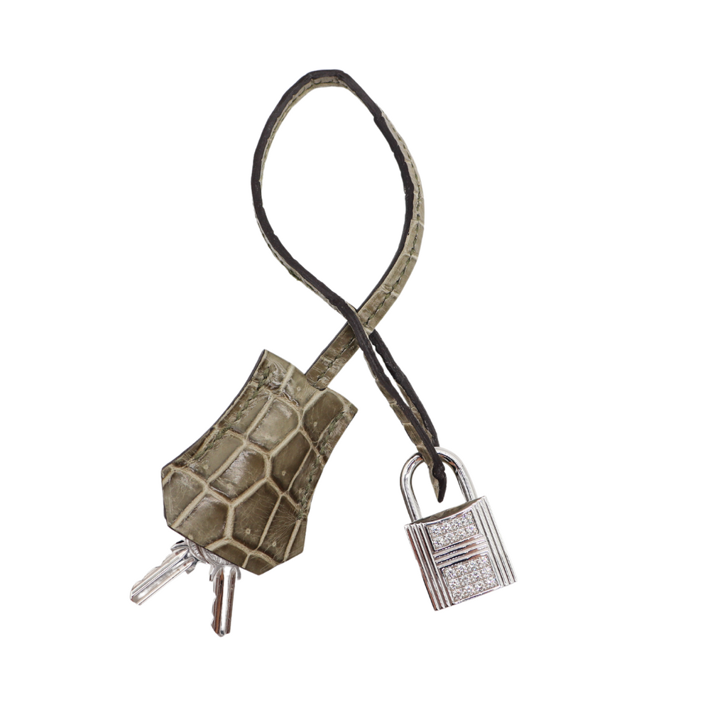 Hermès 35cm Birkin Gris Tourterelle Shiny Porosus Crocodile