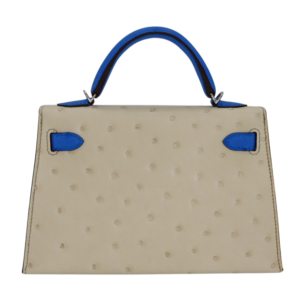 Hermès Kelly II Sellier Mini HSS Gris Asphalt/ Beton Ostrich PBHW