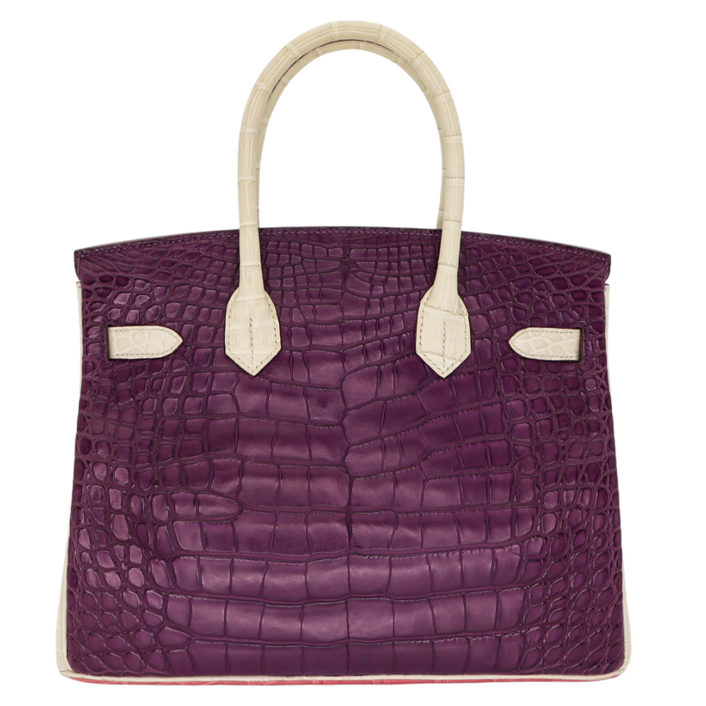 Hermèsパーティートレィ（楕円） Hermès 30cm Birkin HSS Vanille/ Mimosa Matte Alligator Palladium