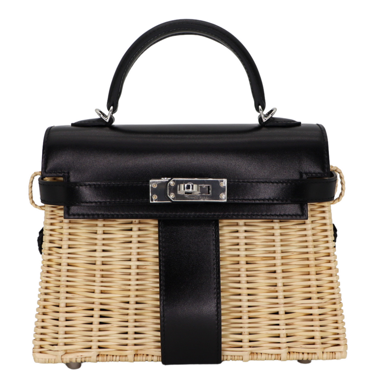 Hermès Kelly Mini Picnic Black Box Calf Leather Palladium Hardware Hermès Kelly Mini Picnic Black Box Calf Leather Palladium Hardware
