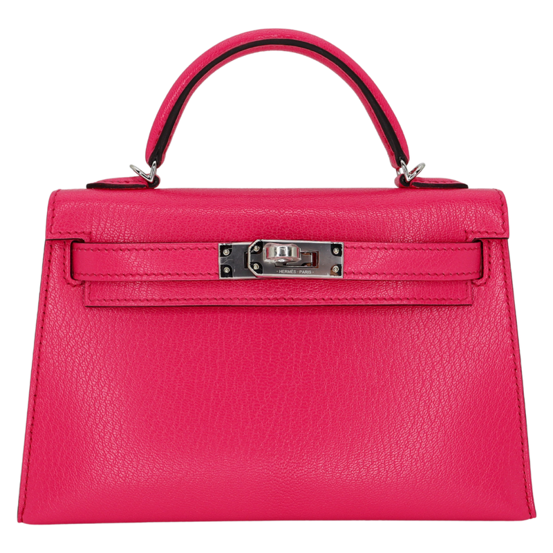 roseエルメス　ピクニック Hermès Kelly II Sellier Mini Rose Pop Chevre Leather PHW exclusive