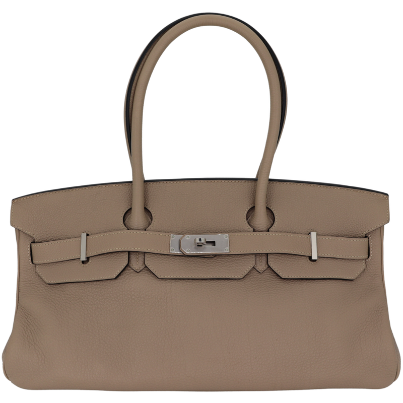 Hermès 42cm JPG Shoulder Birkin Gris Tourterelle Togo Palladium Hardware