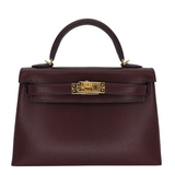 Hermès Kelly II Sellier Mini Rouge Sellier Chèvre Leather Gold Hardware