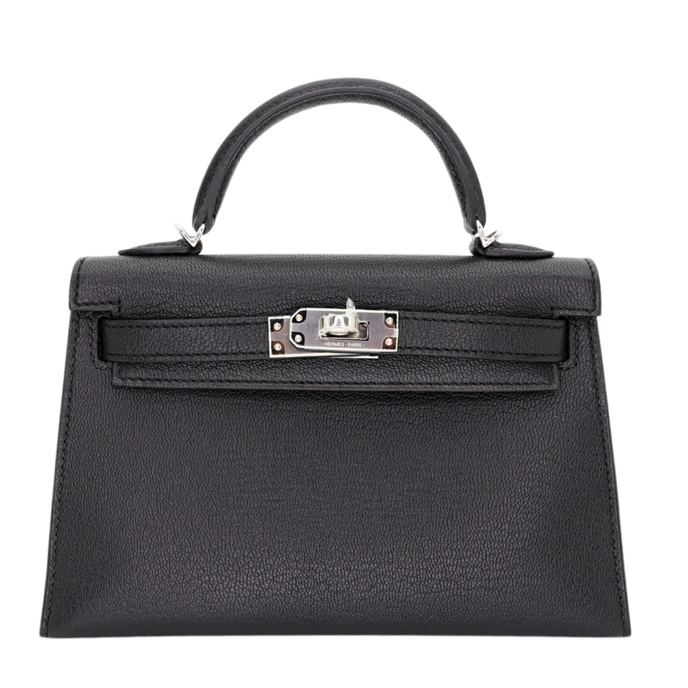 Hermès Kelly II Sellier Mini HSS Black/Rose Extreme Chevre Leather Hermès Kelly II Sellier Mini HSS Black/Rose Extreme Chevre Leather
