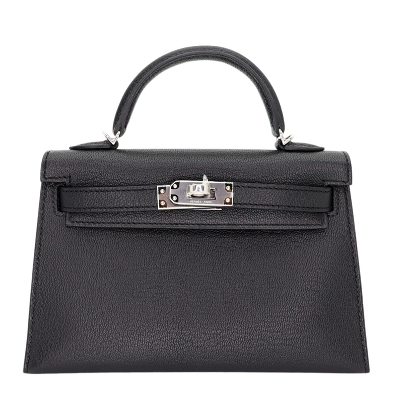 Hermès Kelly II Sellier Mini HSS Black/Rouge H Chevre Leather Palladium Hardware