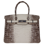 Hermès 30cm Birkin Blanc Himalaya Matte Niloticus Crocodile Palladium Hardware