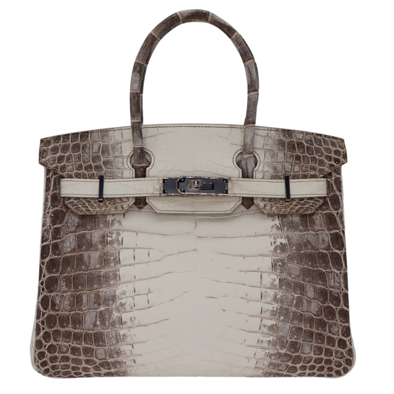 Hermès 30cm Birkin Blanc Himalaya Matte Niloticus Crocodile