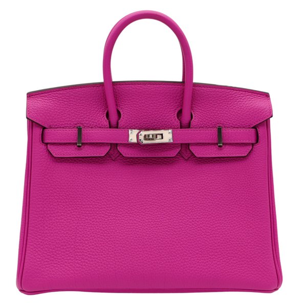 Hermès 25cm Birkin Rose Magnolia Togo Leather Palladium Hardware