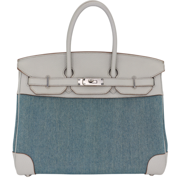 Hermès 35cm Birkin Gris Denim/Togo Leather Palladium Hardware