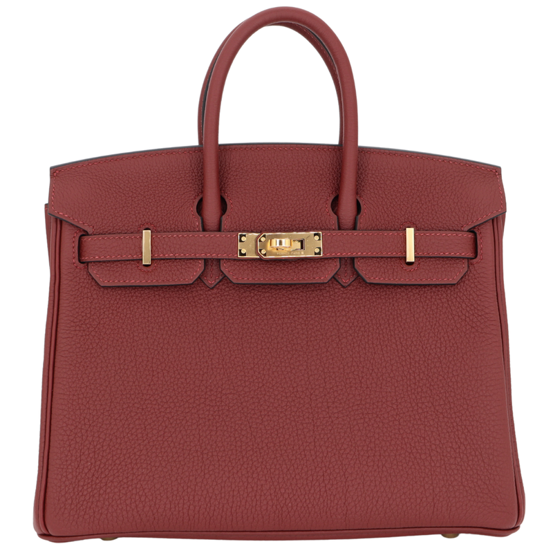Hermès 25cm Birkin Rouge H Togo Leather Gold Hardware