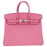 Hermès 25cm Birkin Bubblegum Ostrich Palladium Hardware