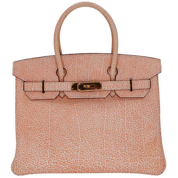 Hermès 30cm Birkin Black Dalmatian Buffalo Leather Palladium