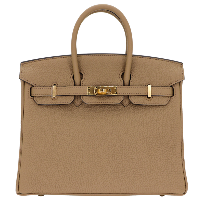 Hermès 25cm Birkin Beige Marfa Togo Leather Gold Hardware