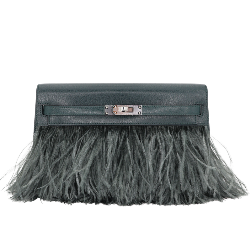 Hermès Kelly Elan Foile's Vert Cypress/Vert Mangrove Chèvre