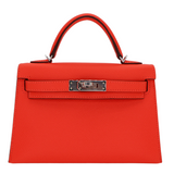 Hermès Kelly II Sellier Mini Go Orange Field Epsom Leather Palladium Hardware