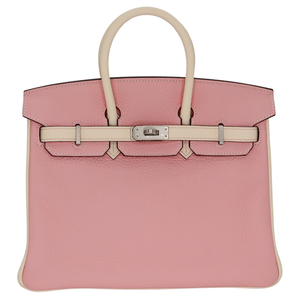 Hermès 25cm Birkin HSS White Clemence Leather Palladium Hardware