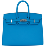 Hermès 25cm Birkin Sellier Bleu Frida Epsom Leather Palladium Hardware