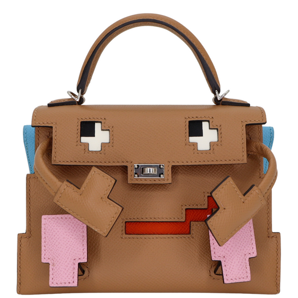 Hermès Kelly Doll Picto Chai Epsom Leather Palladium Hardware