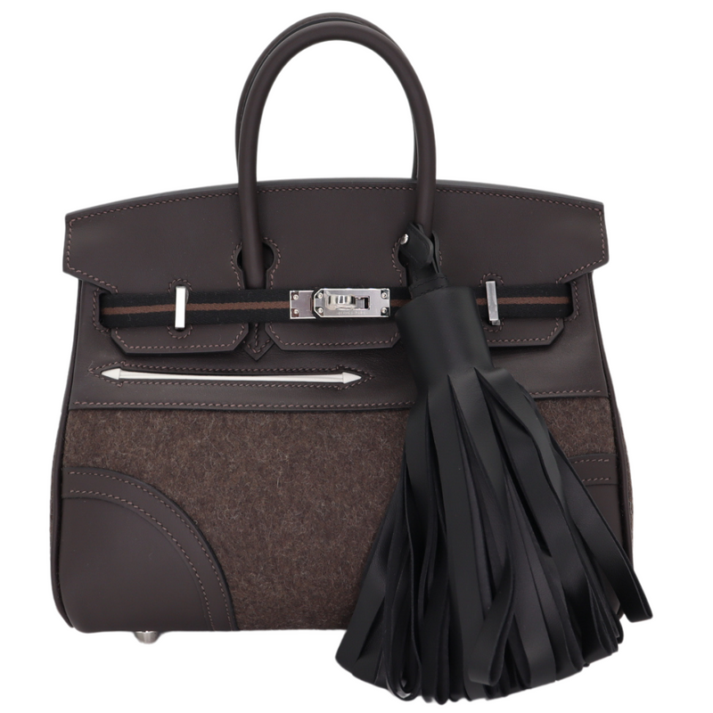 Hermès 25cm Birkin Go Team Ebene Swift/Feutre Palladium Hardware Hermès 25cm Birkin Go Team Ebene Swift/Feutre Palladium Hardware