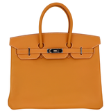 Hermès 35cm Birkin Vache Natural Leather Palladium Hardware