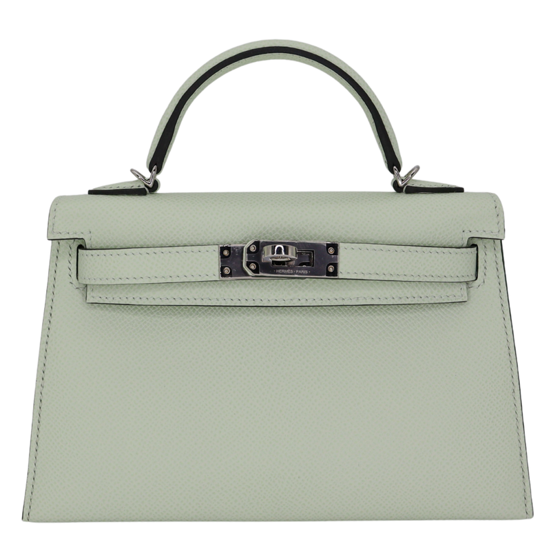 Hermès Kelly II Sellier Mini Vert Fizz Epsom Palladium Hardware