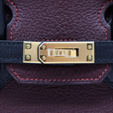 Hermès 25cm Birkin HSS Bordeaux/Black Chèvre Gold Hardware