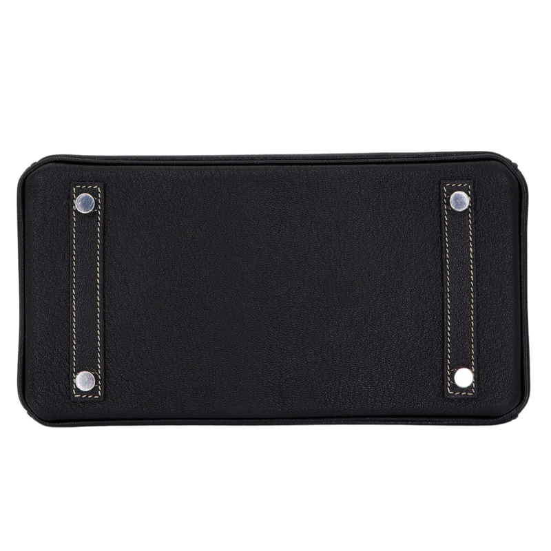 Hermès 25cm Birkin HSS Black Chèvre Leather Brushed Palladium Hardware