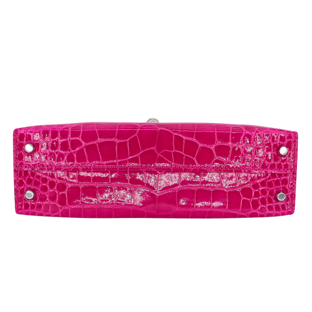 Hermès Kelly II Sellier Mini Rose Scheherazade Shiny Alligator