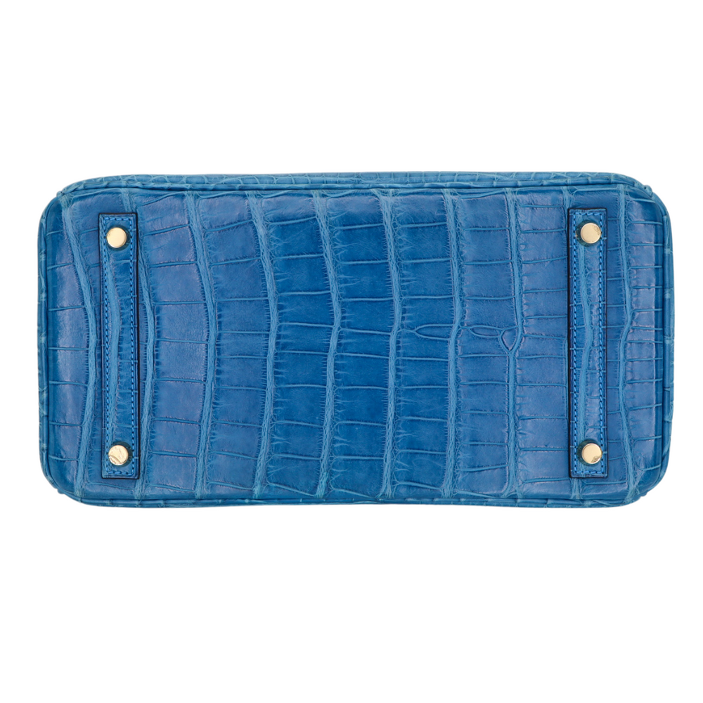Hermès 30cm Birkin Mykonos Matte Alligator Gold Hardware – Privé