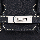 Hermès 25cm Birkin HSS Black Chèvre Leather Brushed Palladium Hardware