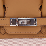 Hermès 25cm Birkin Biscuit Toile/Swift Leather Palladium Hardware