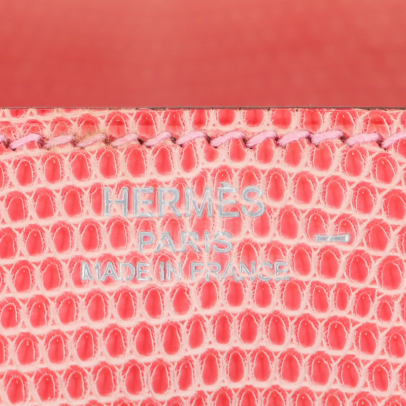 Hermès 25cm Birkin Bubblegum Shiny Lizard Palladium Hardware