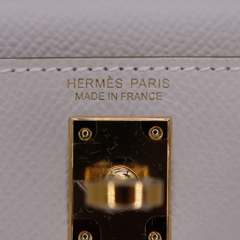 Hermès Kelly II Sellier Mini Gris Pale Epsom Leather Gold Hardware