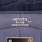 Hermès 30cm Birkin Bleu Brighton Matte Niloticus Crocodile Palladium Hardware