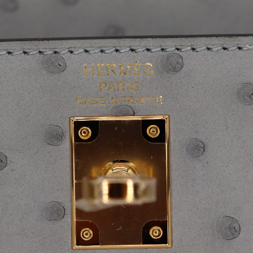 Hermès 25cm Kelly Sellier Etoupe Epsom Leather Gold Hardware