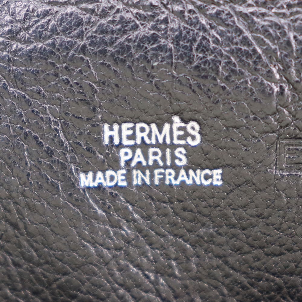 Hermès 28cm Kelly Retourne Dalmatian Buffalo Leather Palladium