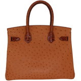 Hermès 30cm Birkin Touch Cognac/Etrusque Ostrich/ Shiny Alligator Palladium Hardware