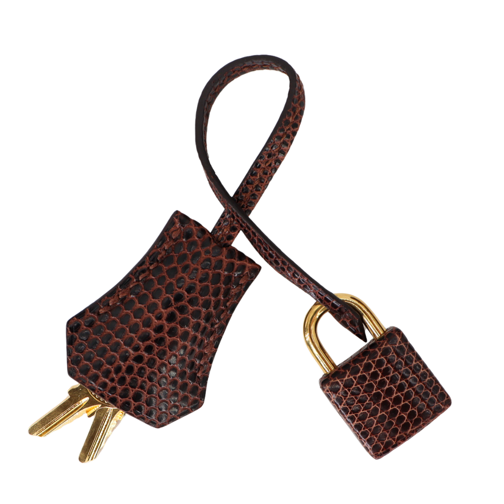 Hermès 25cm Birkin Ebene Shiny Lizard Gold Hardware – Privé Porter