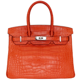 Hermès 30cm Birkin Terre Battue Matte Alligator Palladium Hardware