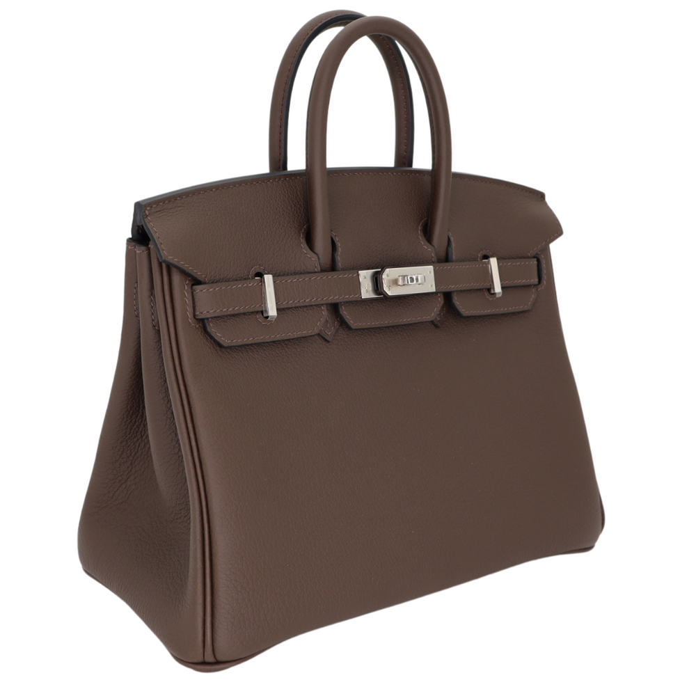 HERMES ダークブラウン カシミヤ手袋 7½ Hermès 25cm Birkin Black Togo Leather Palladium Hardware exclusive