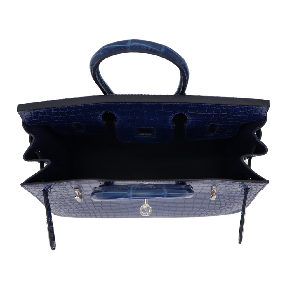 Hermès 25cm Birkin Sellier Black Epsom Leather Palladium Hardware
