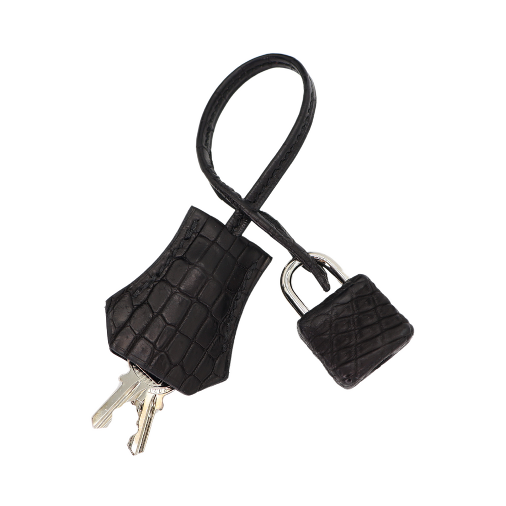 Hermès 28cm Kelly Retourne Black Matte Niloticus Crocodile