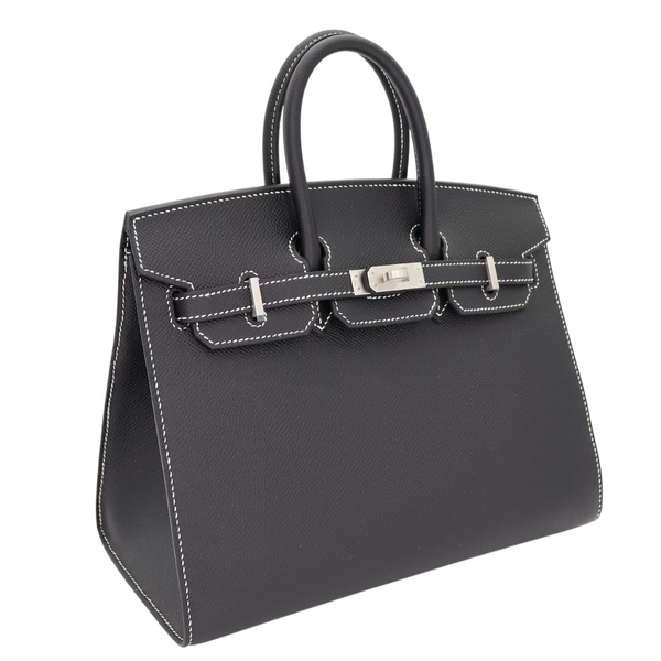 Hermès 25cm Birkin Sellier HSS Black Epsom leather Brushed Palladium Hardware