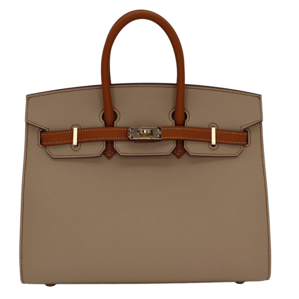 【美品】HERMES Sellier Quartz 27mm 全長18.5cm Hermès 25cm Birkin Sellier HSS Trench/Gold Epsom Leather