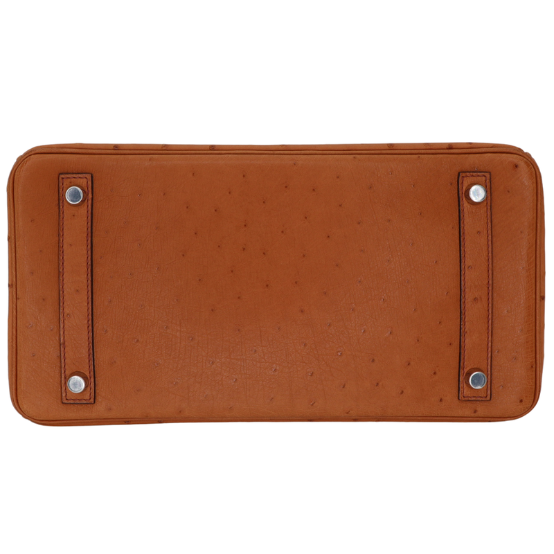 Hermès 30cm Birkin Touch Cognac/Etrusque Ostrich/ Shiny Alligator Palladium Hardware