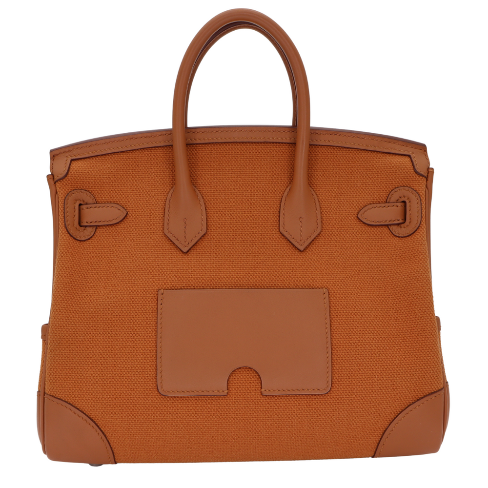 Hermès 25cm Birkin Cargo Gold Toile/Swift Leather Palladium