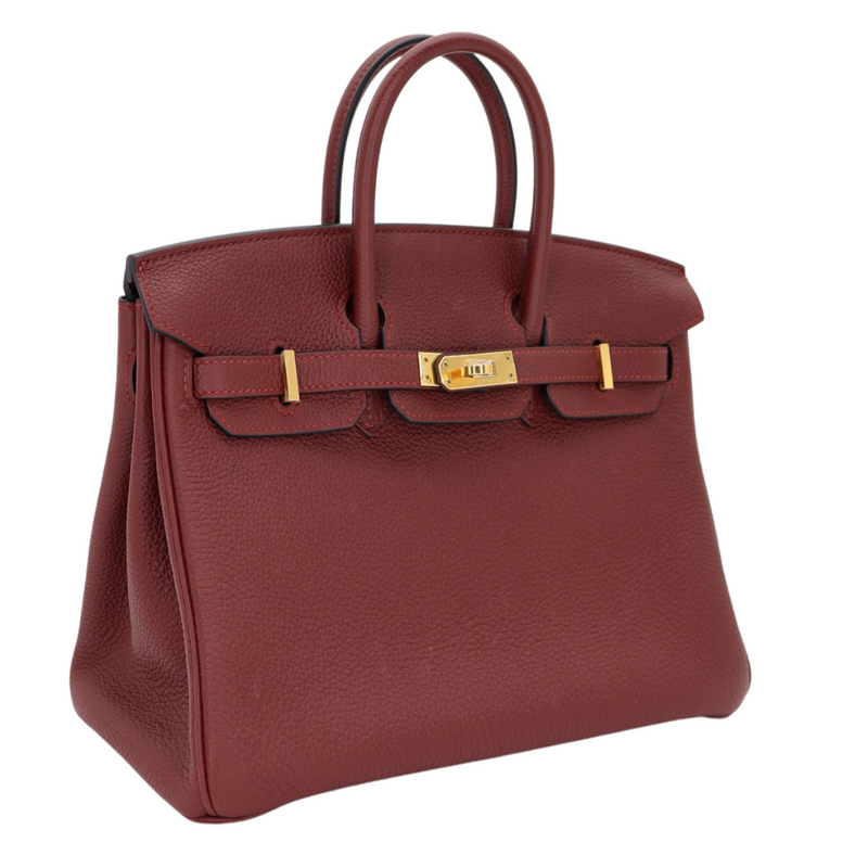 Hermès 25cm Birkin Rouge H Togo Leather Gold Hardware