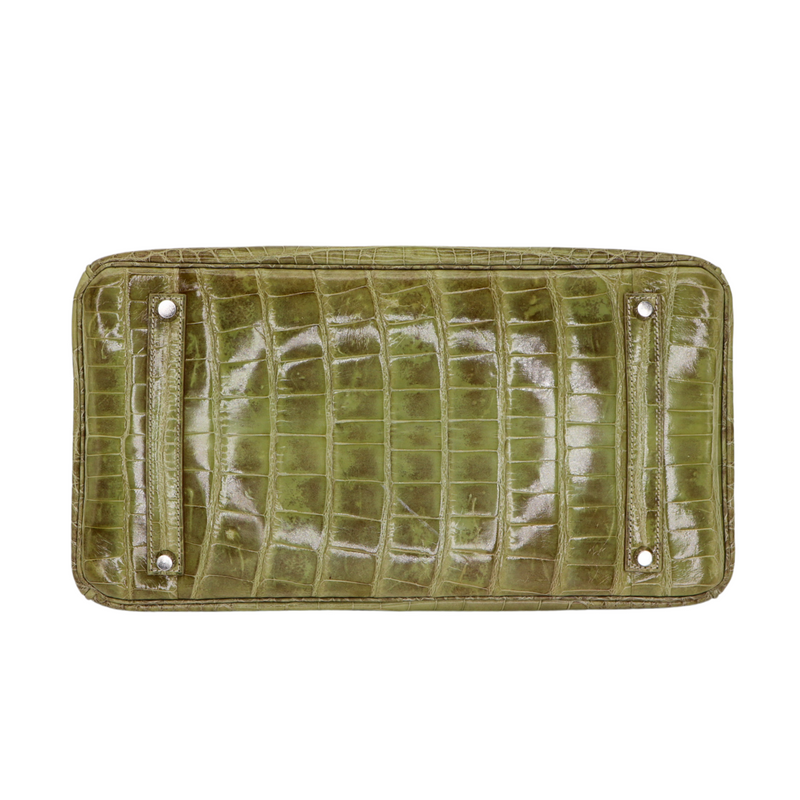 Hermès 30cm Birkin Natura Vert Celadon Shiny Niloticus Palladium Hermès 30cm Birkin Natura Vert Celadon Shiny Niloticus Palladium